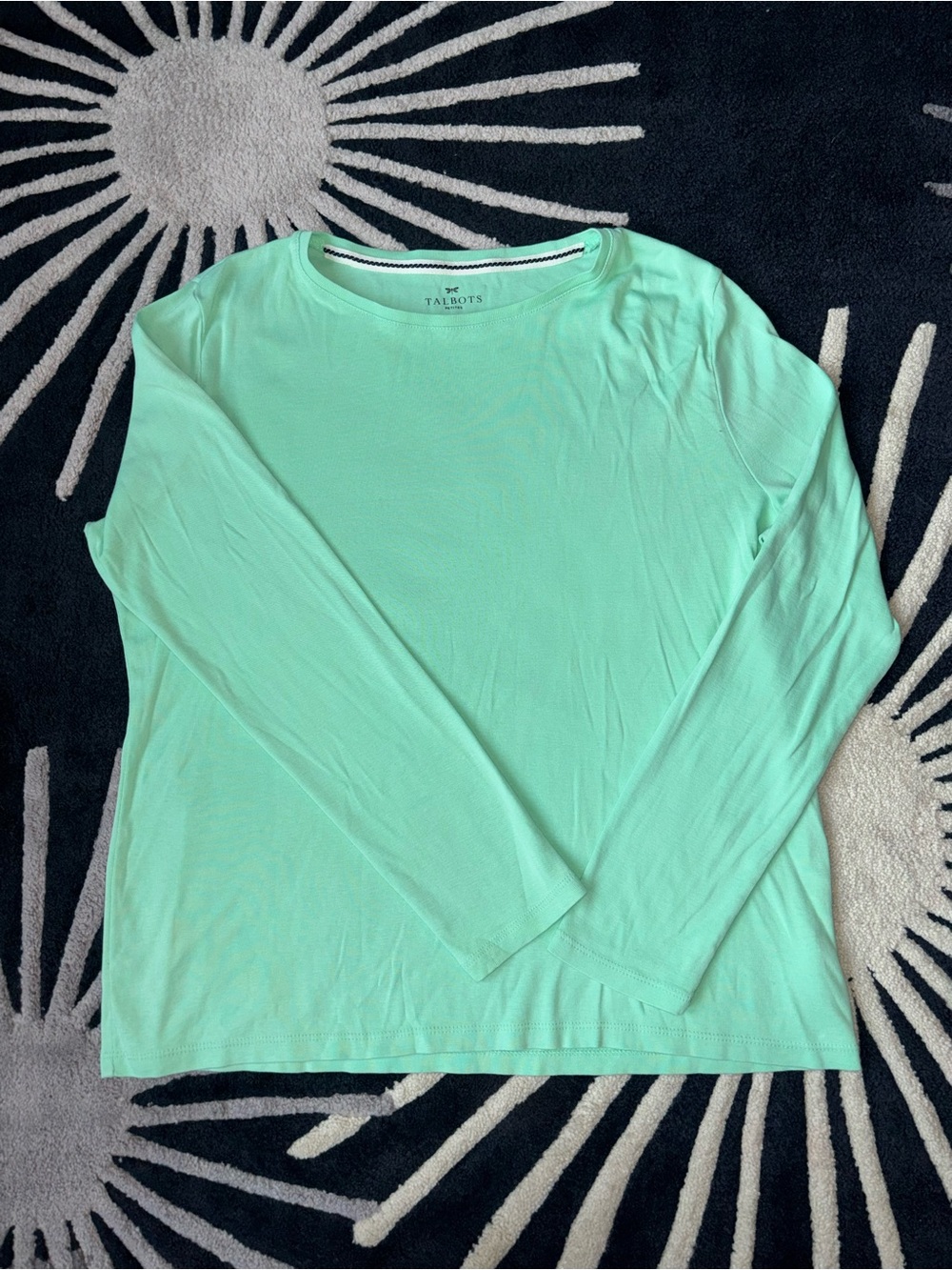 Talbots Mint Green Long Sleeve Crewneck Top